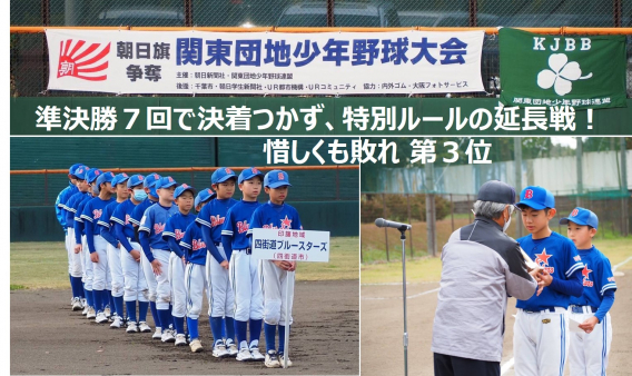 ☆☆第３位☆☆（Bチーム）朝日旗争奪 関東団地少年野球大会